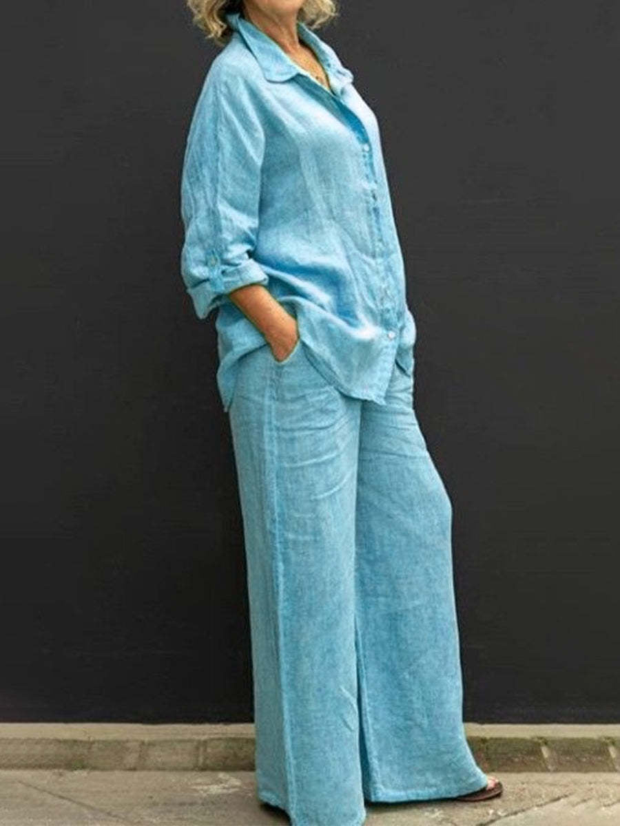 Velmora Femme 30/40+ - Ania™ Dameskatoenen en linnen pak