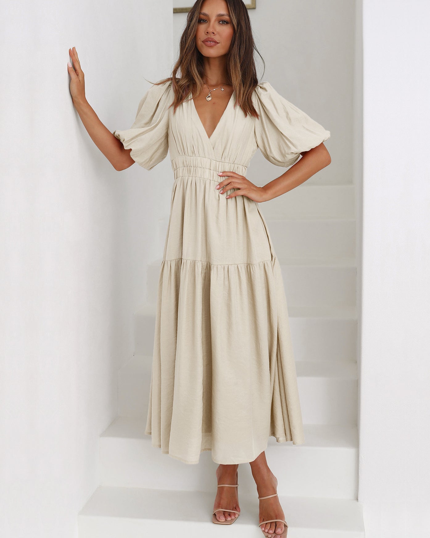 VELMORA BABYSHOWER | Puff Sleeves Dress
