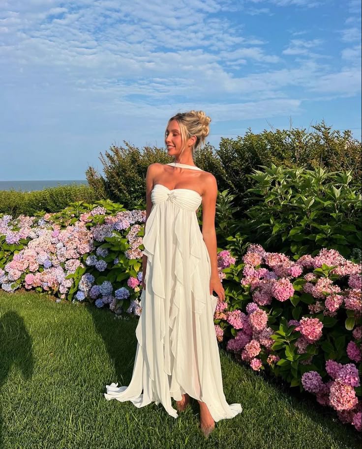 VELMORA BABYSHOWER| Ruffle Strapless Maxi Dress