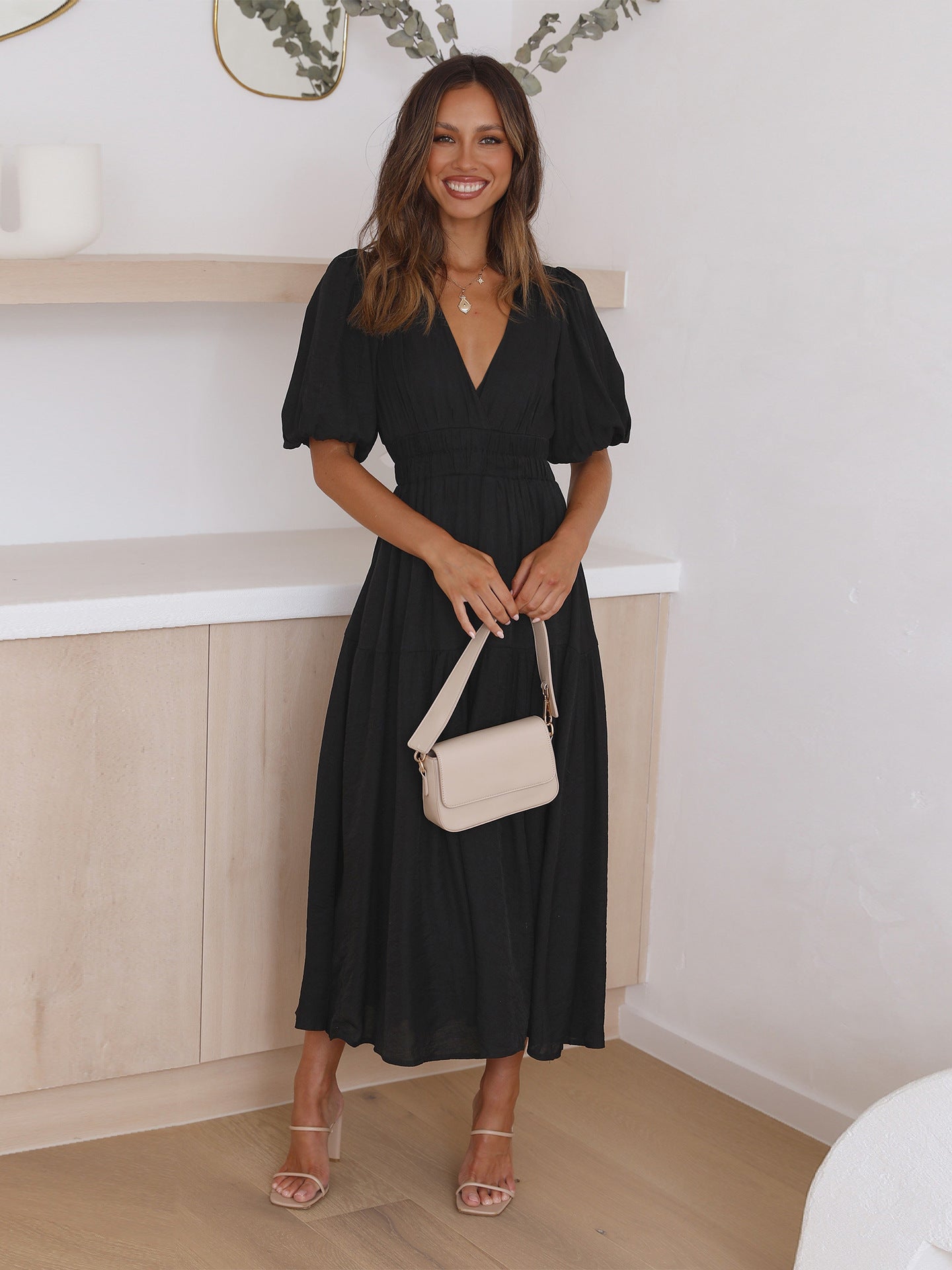 VELMORA BABYSHOWER | Puff Sleeves Dress