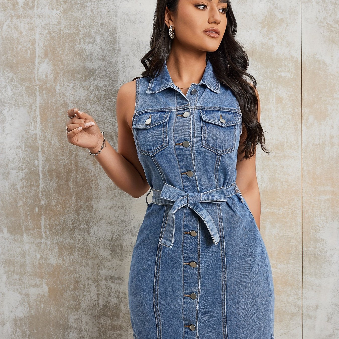 VELMORA -DENIM JURK