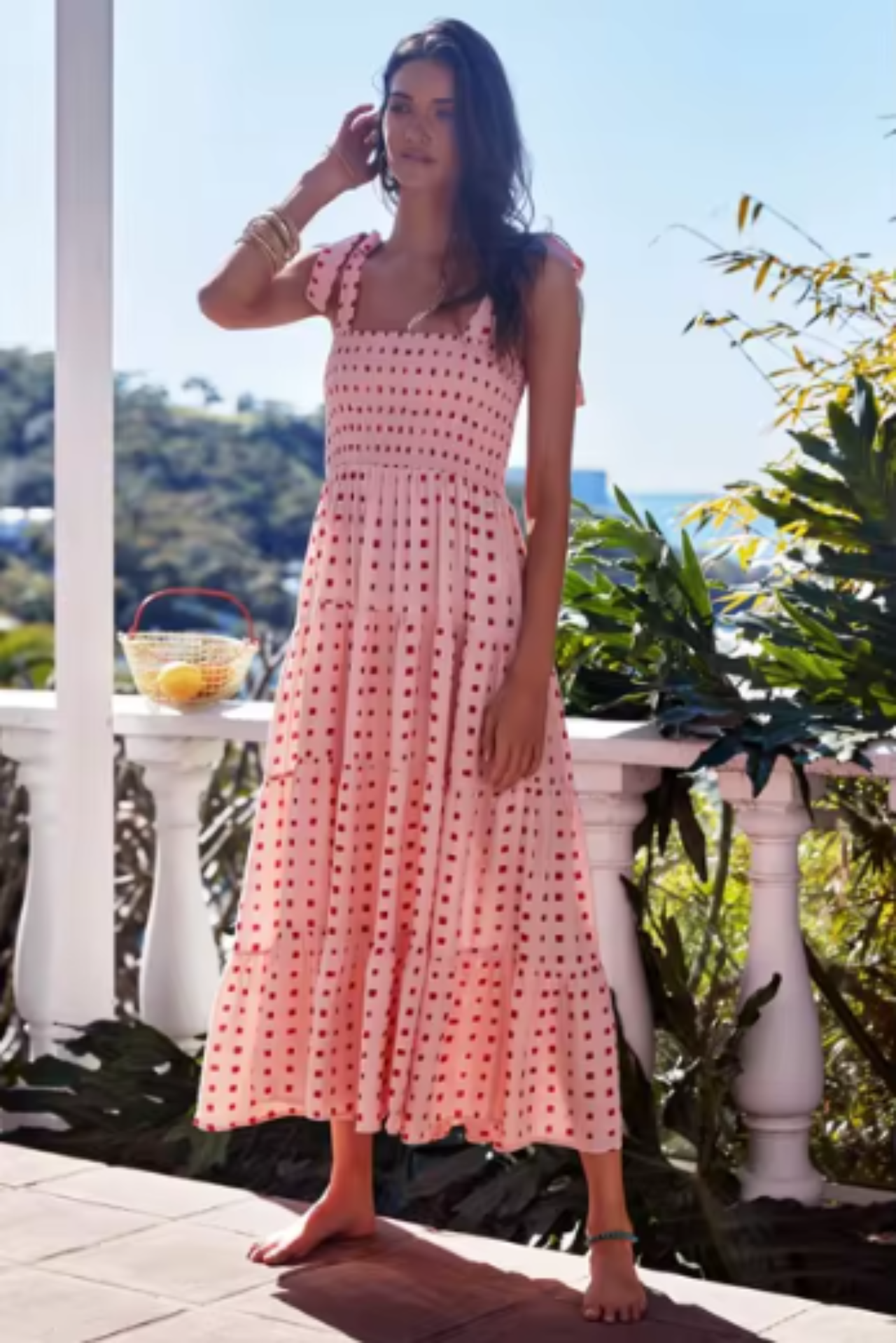VELMORA - SUNNY | Roze jurk met strik