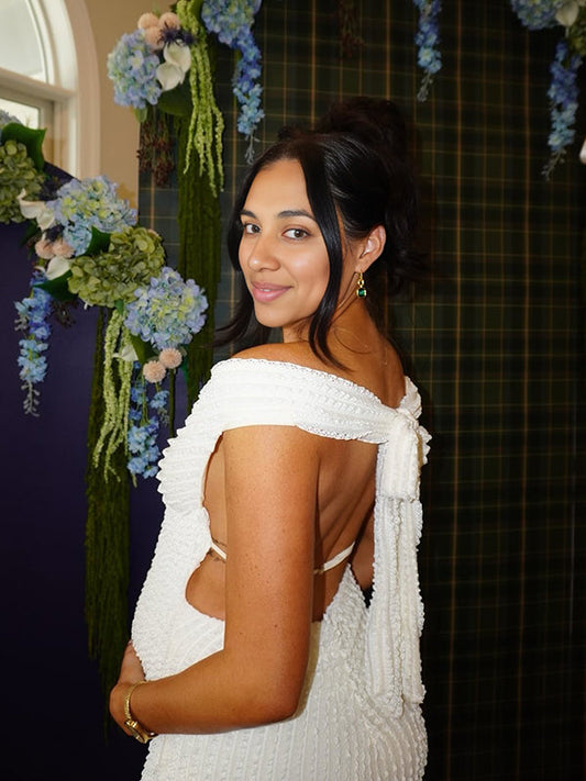 VELMORA BABYSHOWER| Maternity Elegant Backless Maxi Dress