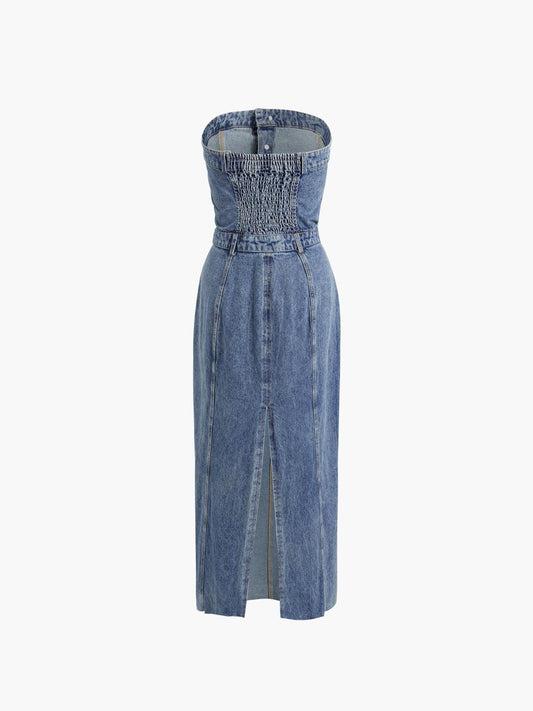 VELMORA | Midi Jean Dress