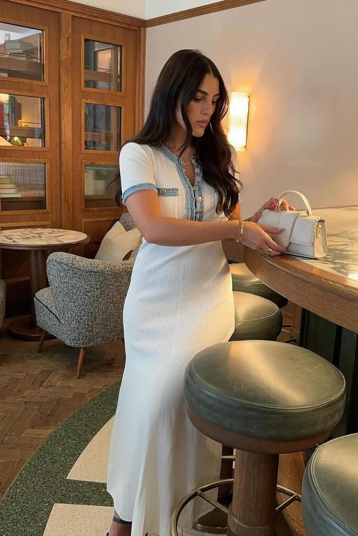 VELMORA BABYSHOWER| Buttoned Maxi Dress