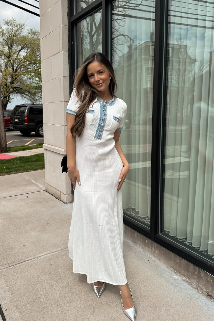 VELMORA BABYSHOWER| Buttoned Maxi Dress