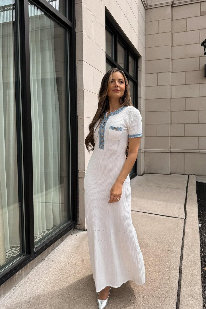 VELMORA BABYSHOWER| Buttoned Maxi Dress