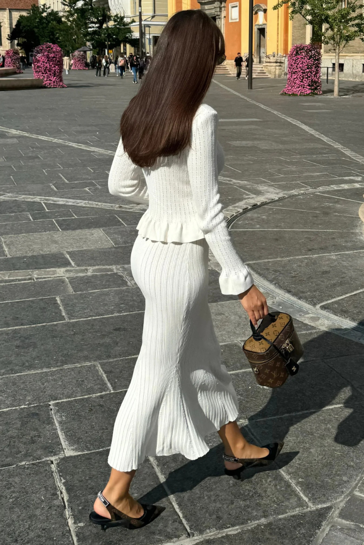 VELMORA BABYSHOWER | V-Neck Knitted Set