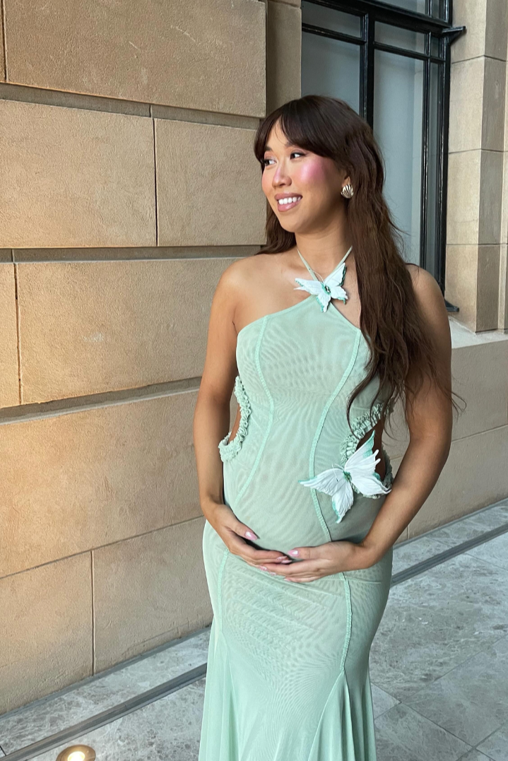 VELMORA BABYSHOWER | Maternity Mermaid-Fit Maxi Dress