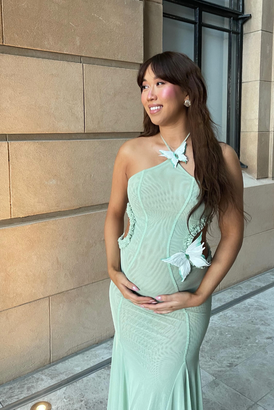 VELMORA BABYSHOWER | Maternity Mermaid-Fit Maxi Dress