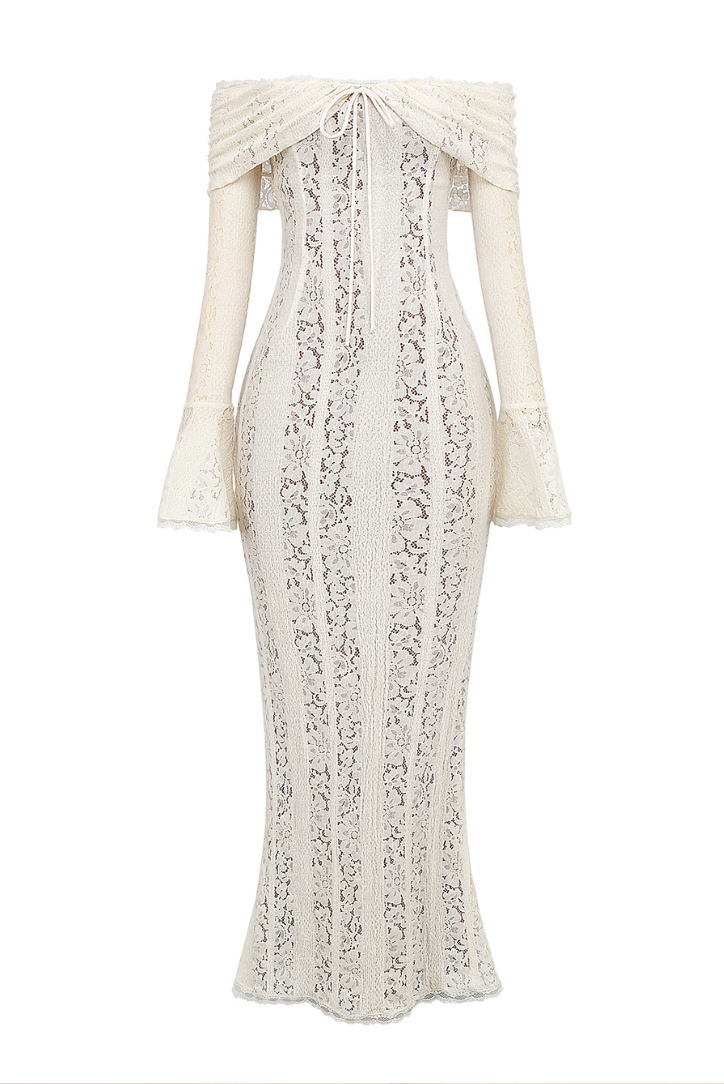 VELMORA BABYSHOWER | Maternity Lace Maxi Dress