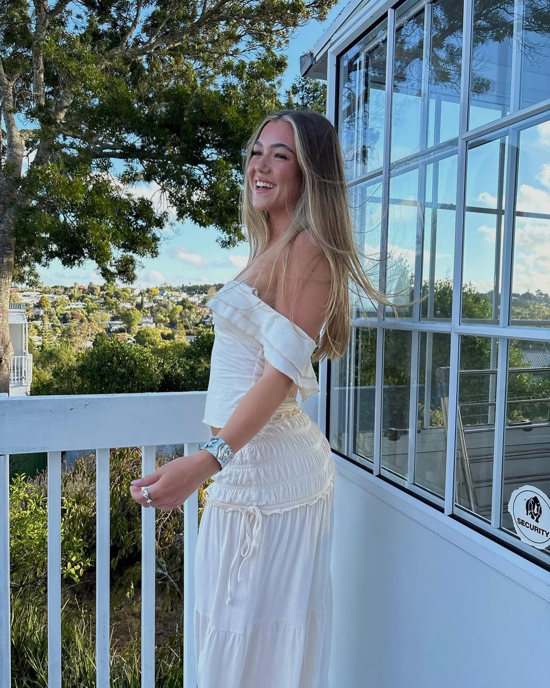 VELMORA BABYSHOWER | Maternity Ruffled Top with Maxi Skirt Boho Set