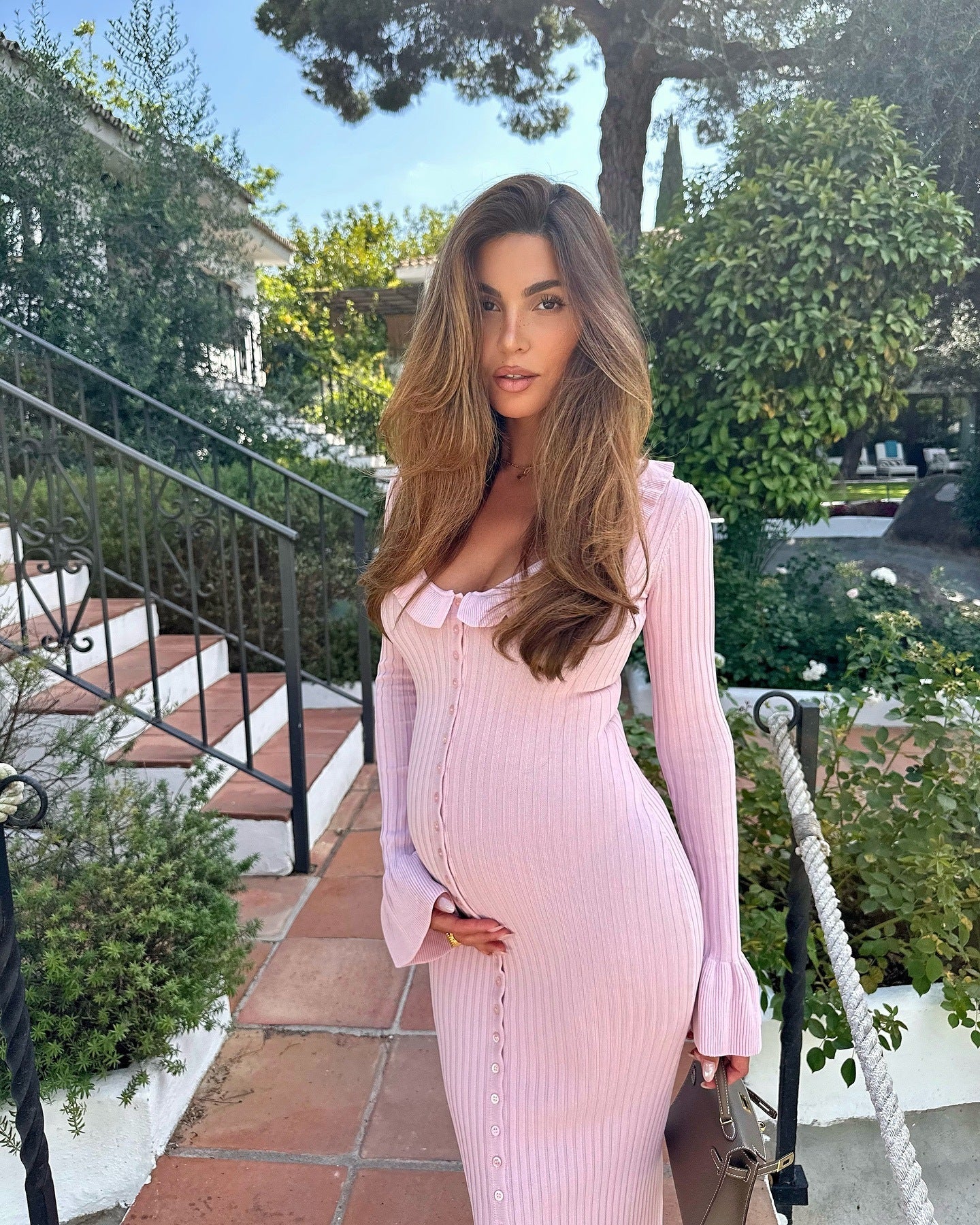 VELMORA BABYSHOWER | Maternity Casual Long Sleeved Midi Dress