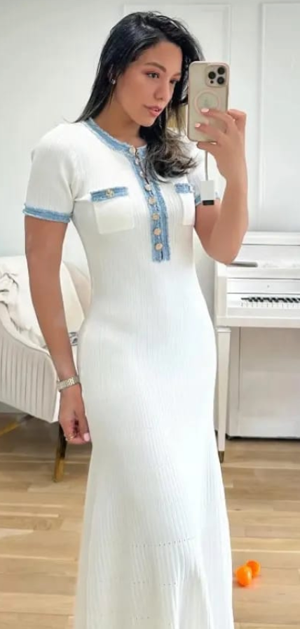 VELMORA BABYSHOWER| Buttoned Maxi Dress