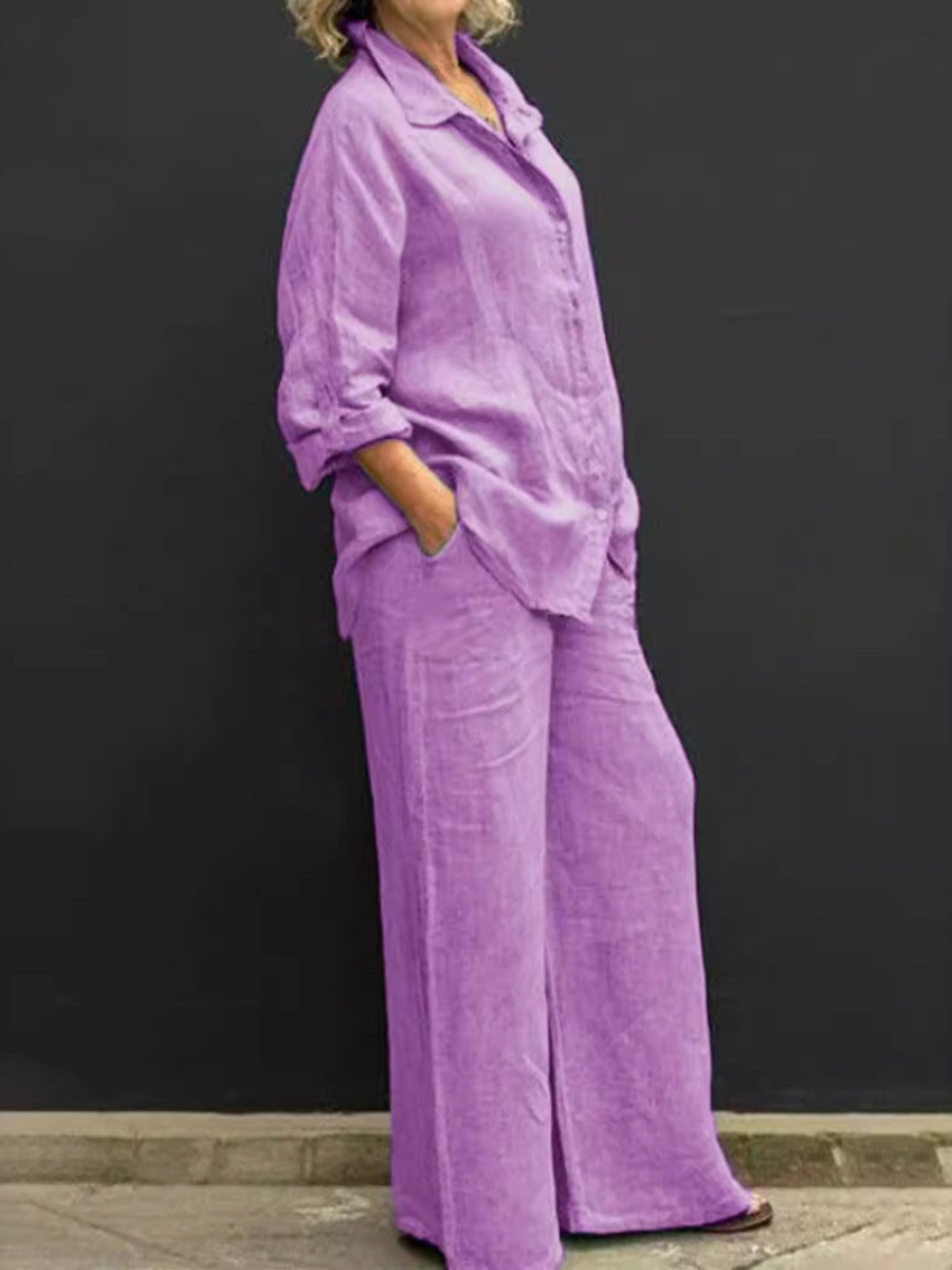 Velmora Femme 30/40+ - Ania™ Dameskatoenen en linnen pak