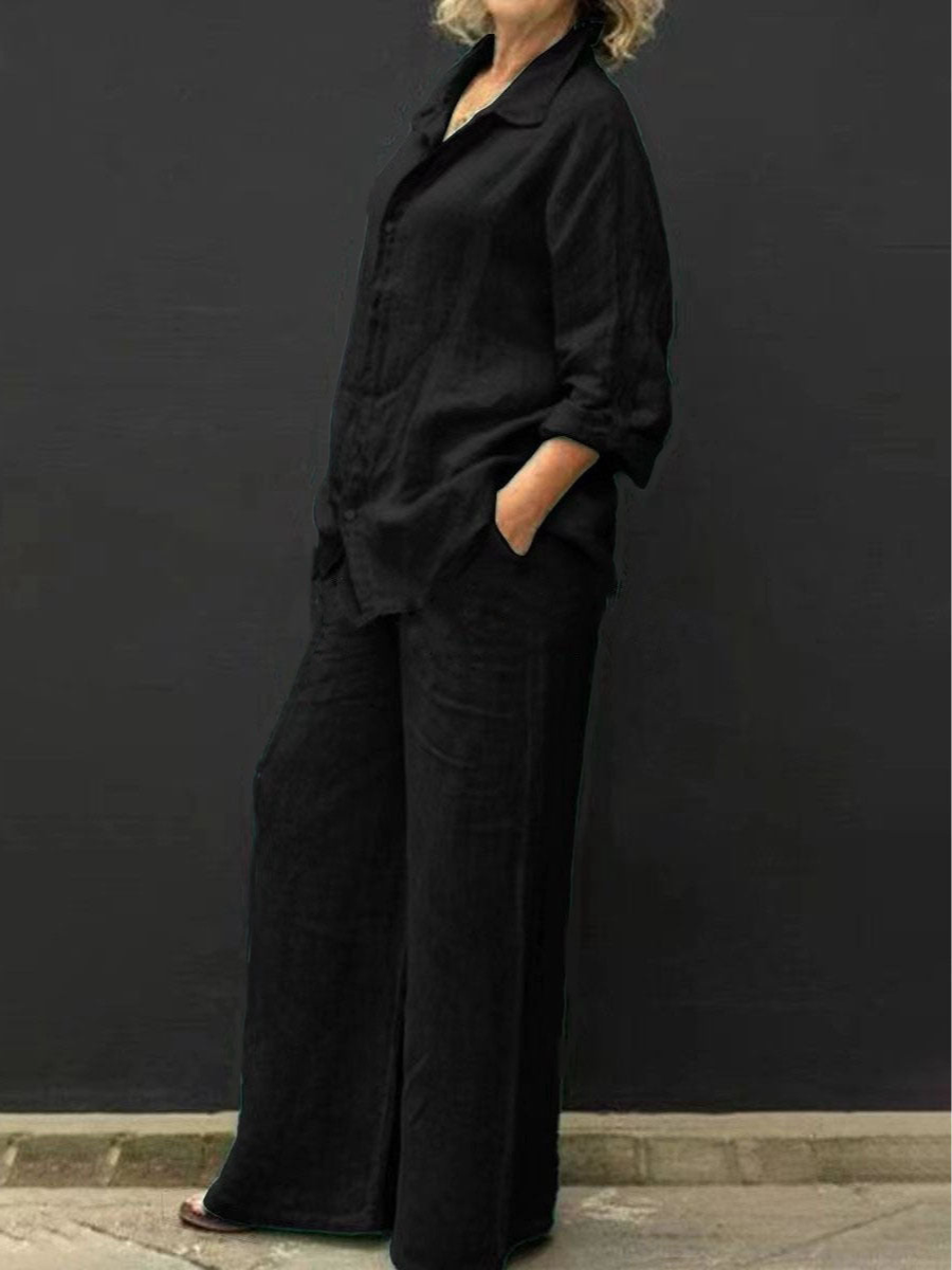 Velmora Femme 30/40+ - Ania™ Dameskatoenen en linnen pak