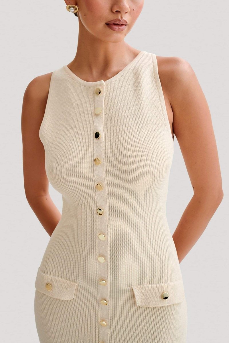VELMORA BABYSHOWER | Knit Sleeveless Maxi Dress