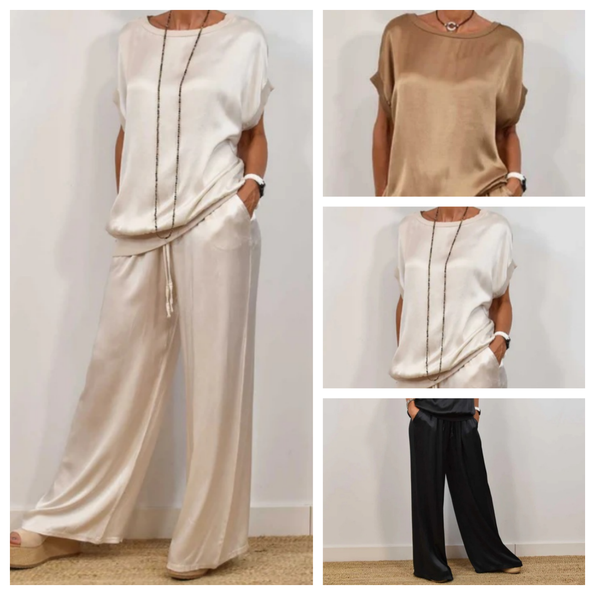 Velmora Femme 30/40+ - Elegante tweedelige satijnen set