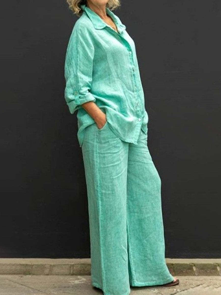 Velmora Femme 30/40+ - Ania™ Dameskatoenen en linnen pak