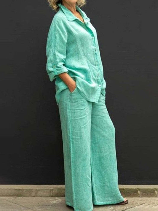 Velmora Femme 30/40+ - Ania™ Dameskatoenen en linnen pak