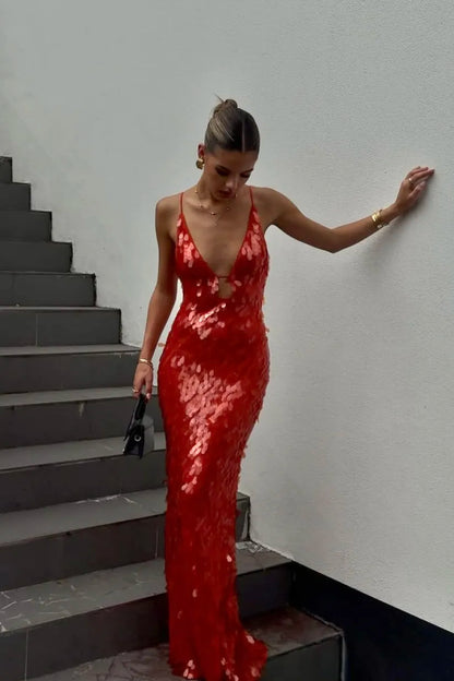 VELMORA IBIZA  | Sequin Maxi Long Dress
