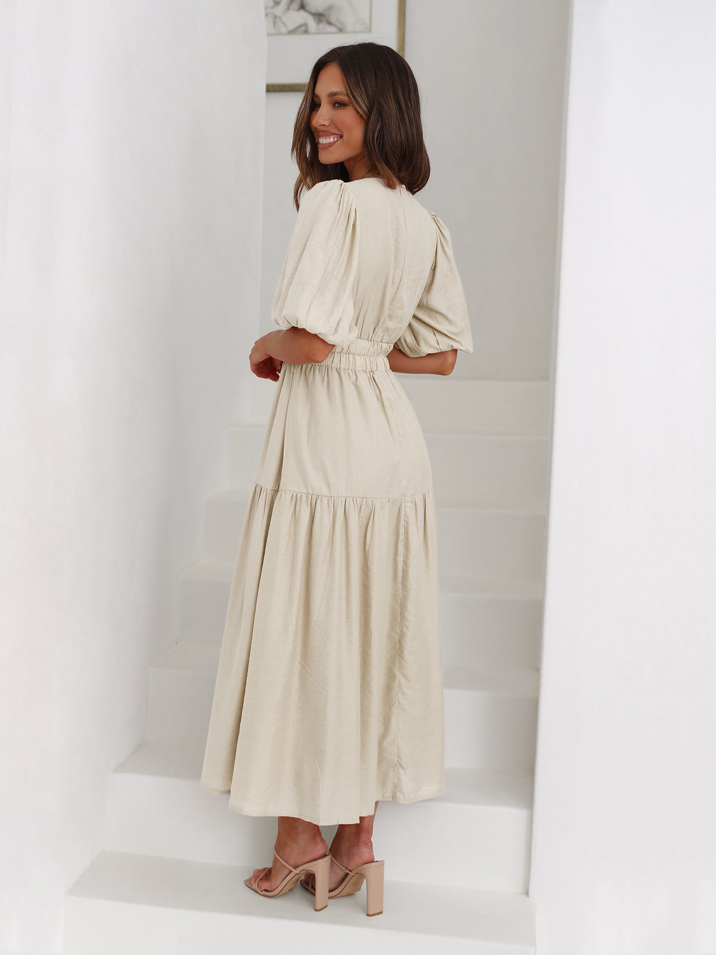 VELMORA BABYSHOWER | Puff Sleeves Dress