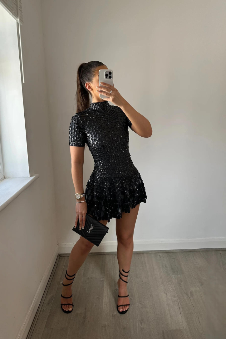 VELMORA IBIZA  | High Neck Mini Dress