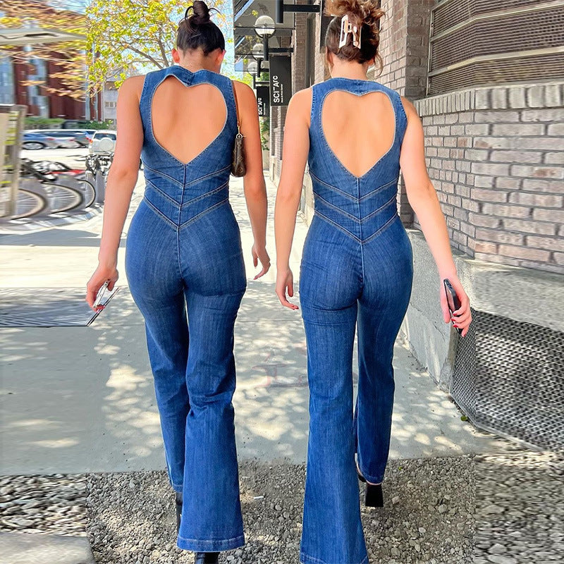 VELMORA - DENIM JUMPSUIT