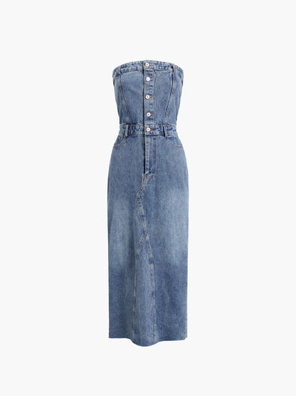 VELMORA | Midi Jean Dress