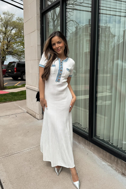 VELMORA BABYSHOWER| Buttoned Maxi Dress