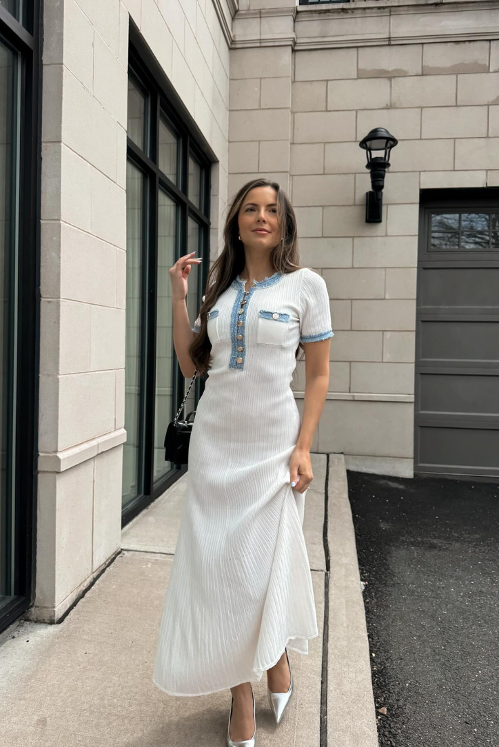 VELMORA BABYSHOWER| Buttoned Maxi Dress