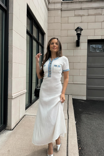 VELMORA BABYSHOWER| Buttoned Maxi Dress