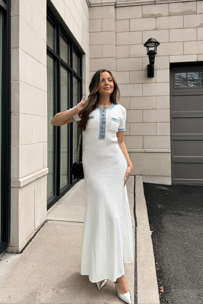 VELMORA BABYSHOWER| Buttoned Maxi Dress