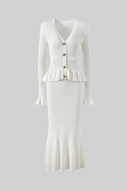VELMORA BABYSHOWER | V-Neck Knitted Set