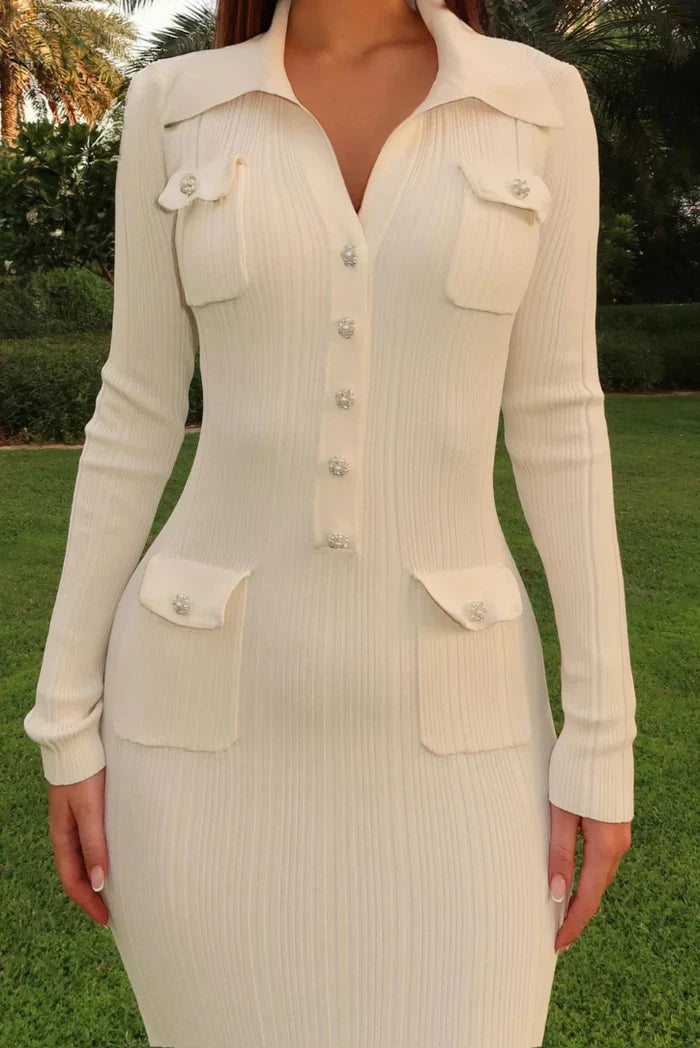 VELMORA BABYSHOWER | Knitted Midi Dress