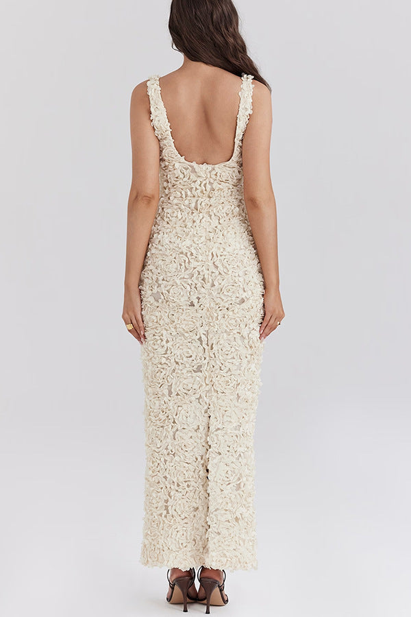 VELMORA BABYSHOWER | Floral Backless Maxi Dress