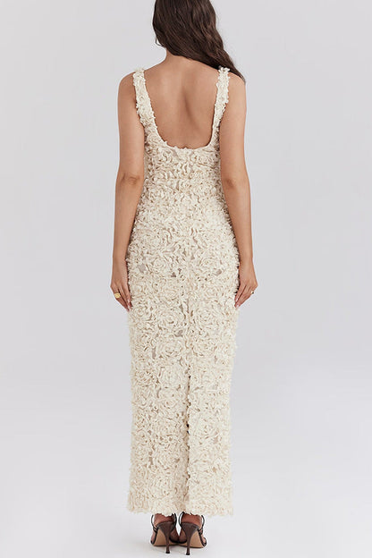 VELMORA BABYSHOWER | Floral Backless Maxi Dress