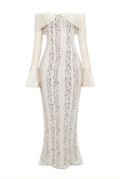 VELMORA BABYSHOWER | Maternity Lace Maxi Dress