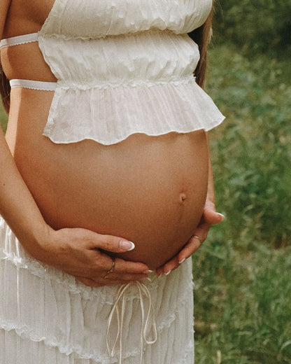 VELMORA BABYSHOWER | Maternity Bohemian Ruffle Set