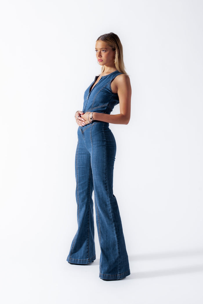 VELMORA - DENIM JUMPSUIT