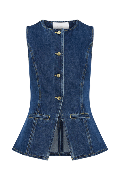 VELMORA | DENIM BUTTON UP SET