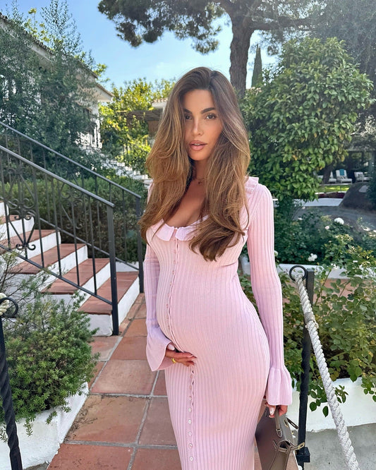 VELMORA BABYSHOWER | Maternity Casual Long Sleeved Midi Dress
