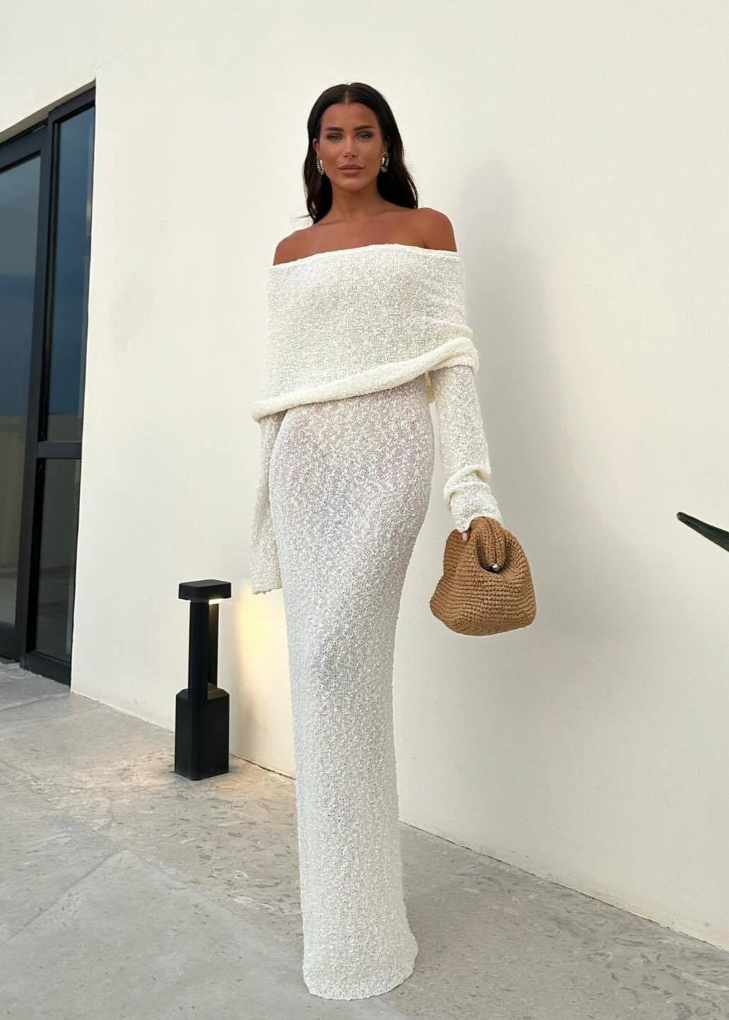 VELMORA BABYSHOWER | Maternity Elegant Off Shoulder Maxi Dress