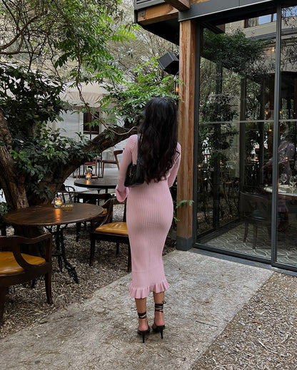 VELMORA BABYSHOWER | Maternity Casual Long Sleeved Midi Dress