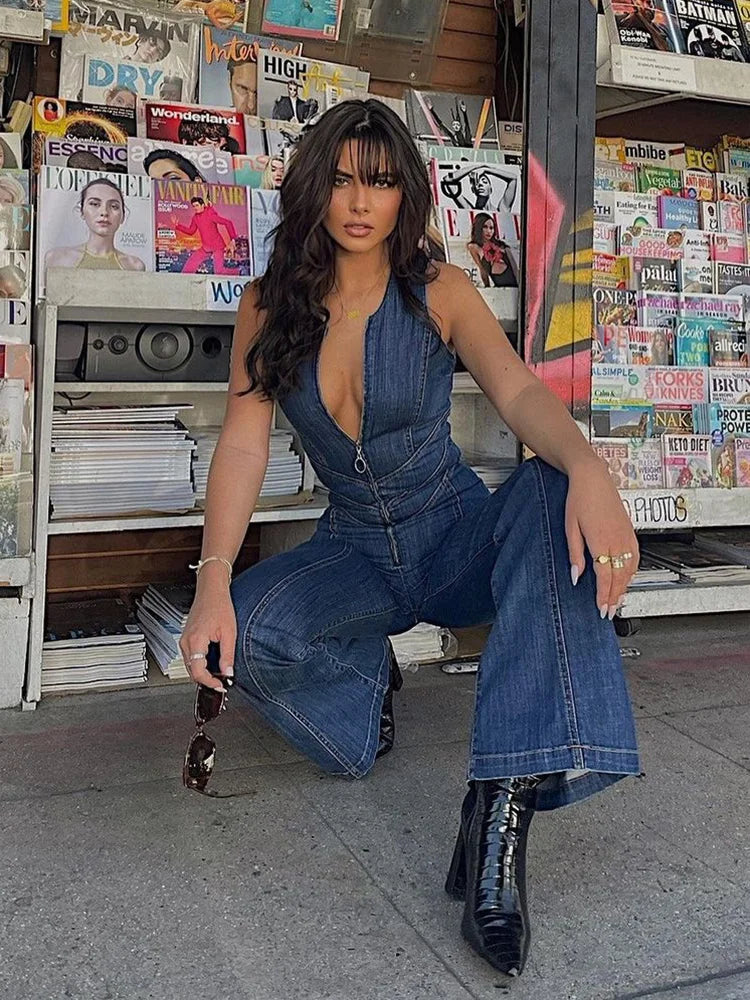 VELMORA - DENIM JUMPSUIT