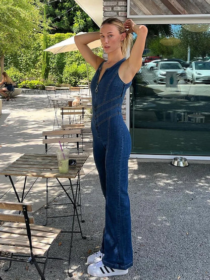 VELMORA - DENIM JUMPSUIT