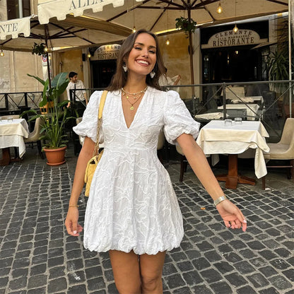 VELMORA BABYSHOWER | Chic Embroidered Dress