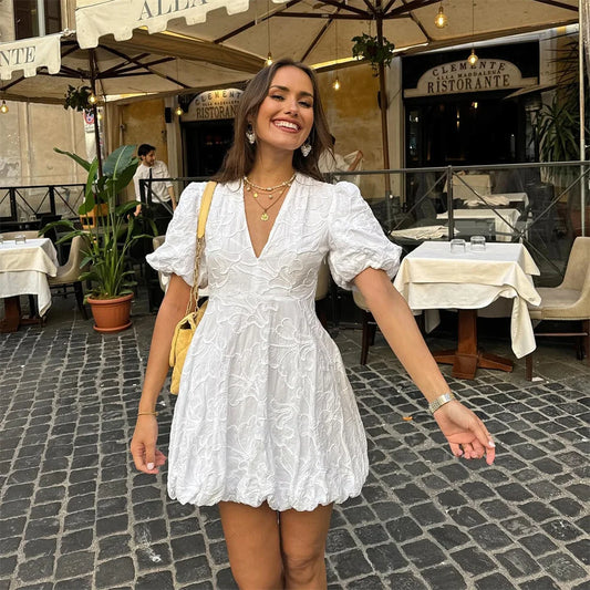 VELMORA BABYSHOWER | Chic Embroidered Dress