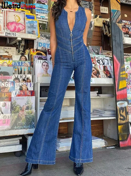 VELMORA - DENIM JUMPSUIT