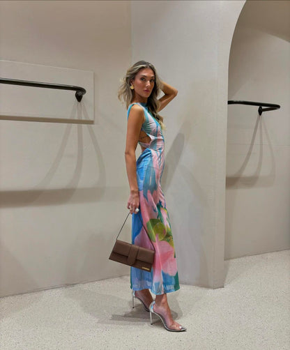 VELMORA BABYSHOWER | Pastel Maxi Dress